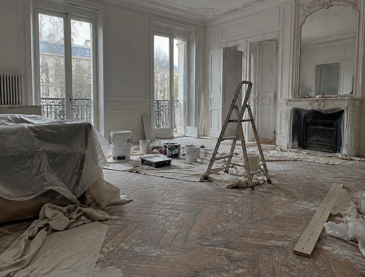 Avant — Remise en état d'un appartement haussmannien
